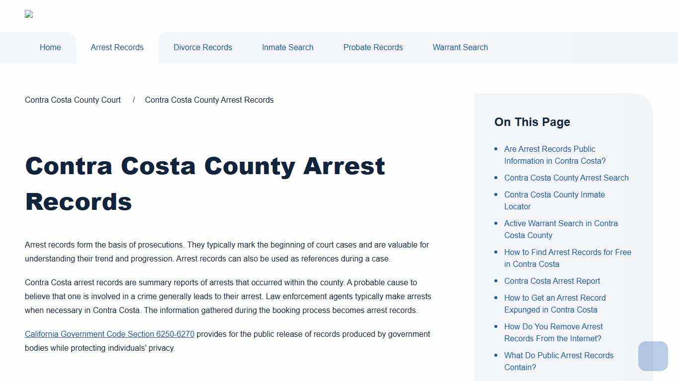 Contra Costa County Arrest Records Search Contra Costa County Court